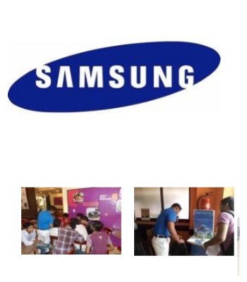 Samsung galaxy product demo in cafes